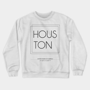 Houston City Minimal Typography 2 Crewneck Sweatshirt